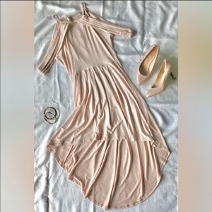 NWT ASOS Blush Cold Shoulder HiLo Dress